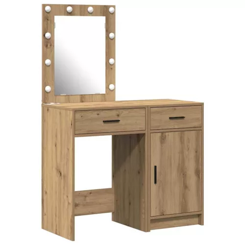 Öltözködőasztal fiókkal 2 pcs Barna 50 x 41 x 135 cm Faanyag