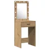 Öltözködőasztal fiókkal 2 pcs Barna 50 x 41 x 135 cm Faanyag