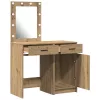 Öltözködőasztal fiókkal 2 pcs Barna 50 x 41 x 135 cm Faanyag