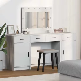   Öltözködőasztal fiókkal 3 pcs Fehér 40 x 41 x 75 cm Faanyag