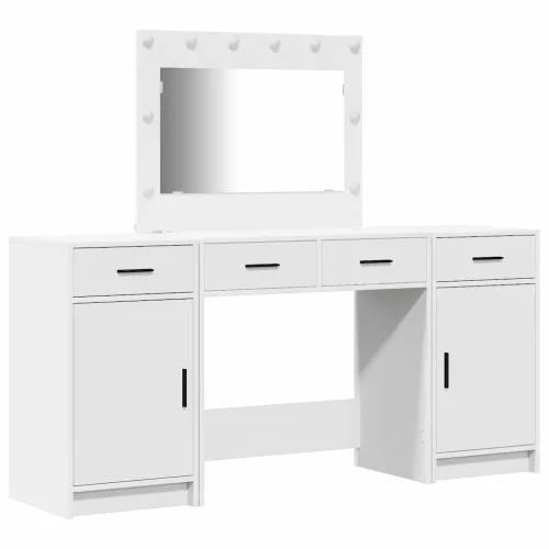 Öltözködőasztal fiókkal 3 pcs Fehér 40 x 41 x 75 cm Faanyag