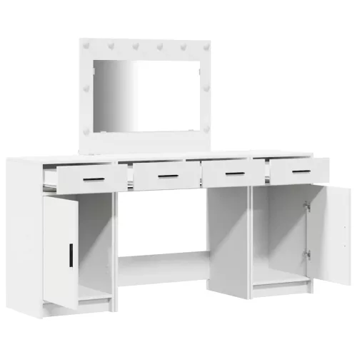 Öltözködőasztal fiókkal 3 pcs Fehér 40 x 41 x 75 cm Faanyag