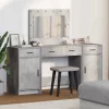 Öltözködőasztal fiókkal 3 pcs Szürke 40 x 41 x 75 cm Faanyag