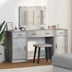   Öltözködőasztal fiókkal 3 pcs Szürke 40 x 41 x 75 cm Faanyag