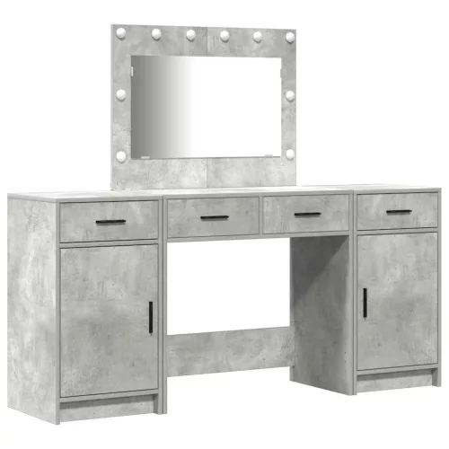 Öltözködőasztal fiókkal 3 pcs Szürke 40 x 41 x 75 cm Faanyag