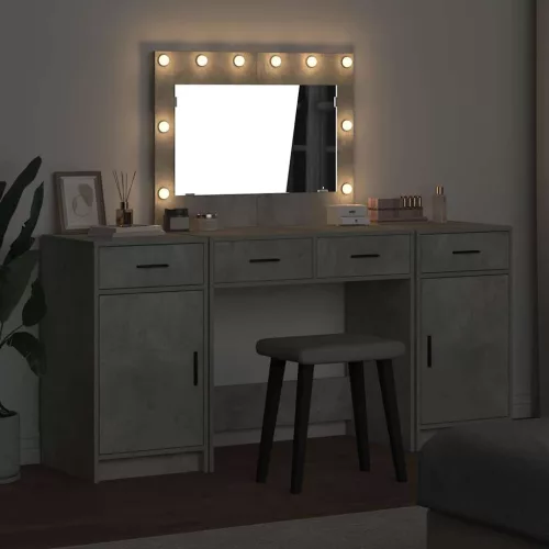Öltözködőasztal fiókkal 3 pcs Szürke 40 x 41 x 75 cm Faanyag