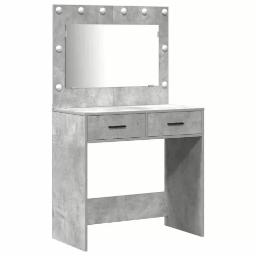 Öltözködőasztal fiókkal 3 pcs Szürke 40 x 41 x 75 cm Faanyag