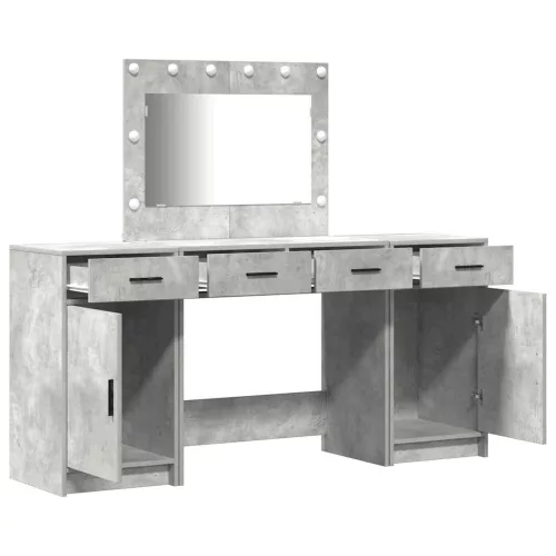 Öltözködőasztal fiókkal 3 pcs Szürke 40 x 41 x 75 cm Faanyag