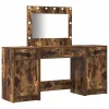 Öltözködőasztal fiókkal 3 pcs Barna 40 x 41 x 75 cm Faanyag
