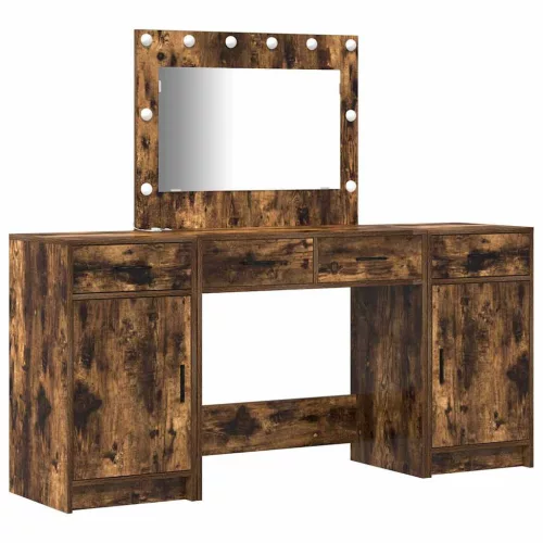 Öltözködőasztal fiókkal 3 pcs Barna 40 x 41 x 75 cm Faanyag