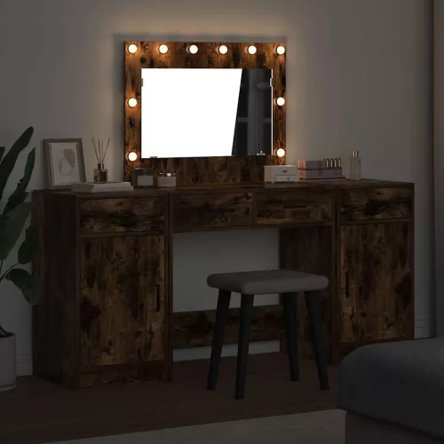 Öltözködőasztal fiókkal 3 pcs Barna 40 x 41 x 75 cm Faanyag