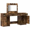 Öltözködőasztal fiókkal 3 pcs Barna 40 x 41 x 75 cm Faanyag