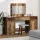 Öltözködőasztal fiókkal 3 pcs Barna 40 x 41 x 75 cm Faanyag