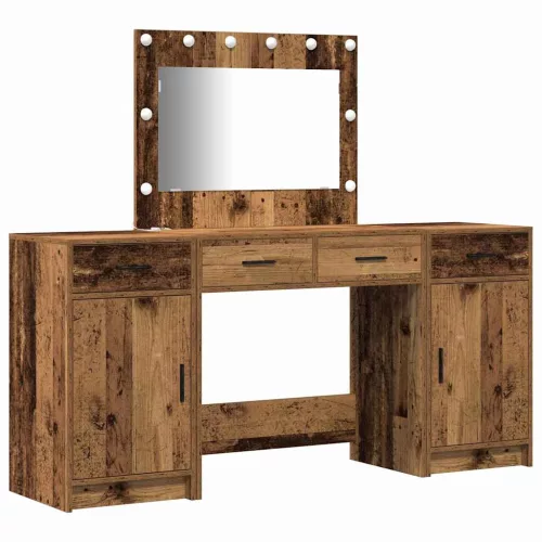Öltözködőasztal fiókkal 3 pcs Barna 40 x 41 x 75 cm Faanyag