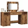Öltözködőasztal fiókkal 3 pcs Barna 40 x 41 x 75 cm Faanyag