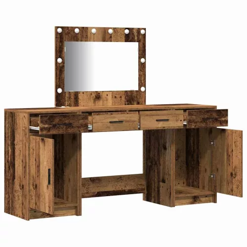 Öltözködőasztal fiókkal 3 pcs Barna 40 x 41 x 75 cm Faanyag