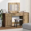 Öltözködőasztal fiókkal 3 pcs Barna 40 x 41 x 75 cm Faanyag