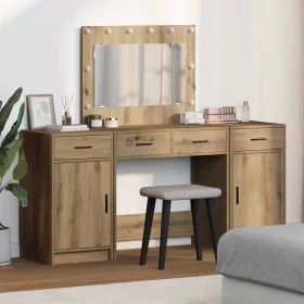   Öltözködőasztal fiókkal 3 pcs Barna 40 x 41 x 75 cm Faanyag