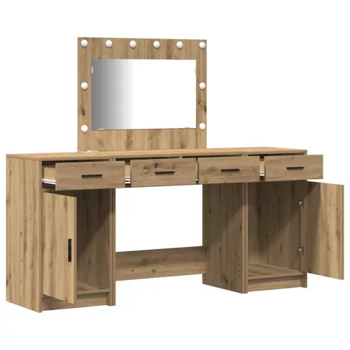 Öltözködőasztal fiókkal 3 pcs Barna 40 x 41 x 75 cm Faanyag