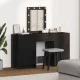 Öltözködőasztal fiókkal ajtóval Fekete 50 x 41 x 135 cm Faanyag
