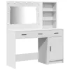 Öltözködőasztal fiókkal 2 pcs Fehér 78.5 x 41 x 135 cm Faanyag