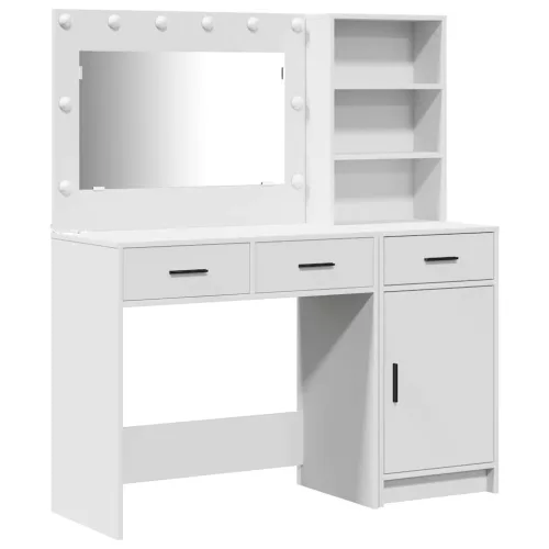 Öltözködőasztal fiókkal 2 pcs Fehér 78.5 x 41 x 135 cm Faanyag