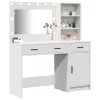 Öltözködőasztal fiókkal 2 pcs Fehér 78.5 x 41 x 135 cm Faanyag