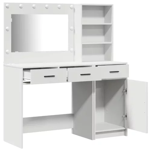 Öltözködőasztal fiókkal 2 pcs Fehér 78.5 x 41 x 135 cm Faanyag