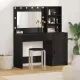 Öltözködőasztal fiókkal 2 pcs Fekete 78.5 x 41 x 135 cm Faanyag