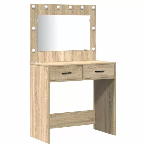 Öltözködőasztal fiókkal 2 pcs Barna 78.5 x 41 x 135 cm Faanyag