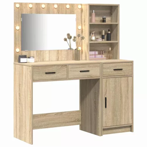 Öltözködőasztal fiókkal 2 pcs Barna 78.5 x 41 x 135 cm Faanyag