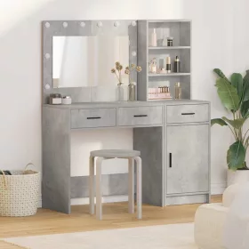   Öltözködőasztal fiókkal 2 pcs Szürke 78.5 x 41 x 135 cm Faanyag