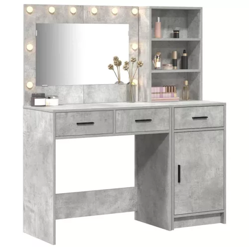 Öltözködőasztal fiókkal 2 pcs Szürke 78.5 x 41 x 135 cm Faanyag