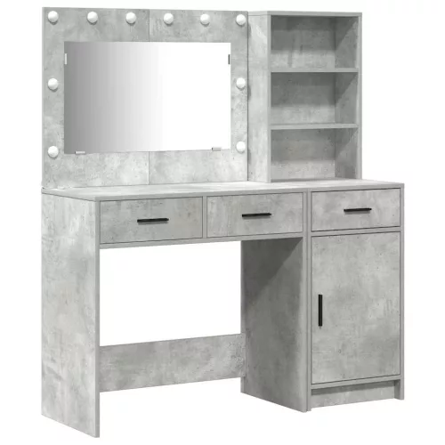 Öltözködőasztal fiókkal 2 pcs Szürke 78.5 x 41 x 135 cm Faanyag
