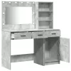 Öltözködőasztal fiókkal 2 pcs Szürke 78.5 x 41 x 135 cm Faanyag