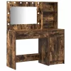 Öltözködőasztal fiókkal 2 pcs Barna 78.5 x 41 x 135 cm Faanyag