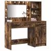 Öltözködőasztal fiókkal 2 pcs Barna 78.5 x 41 x 135 cm Faanyag