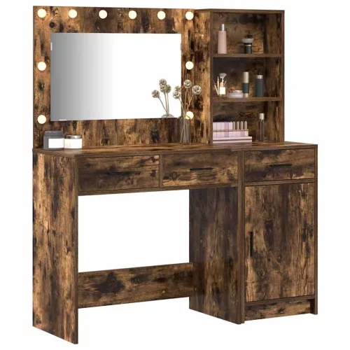 Öltözködőasztal fiókkal 2 pcs Barna 78.5 x 41 x 135 cm Faanyag