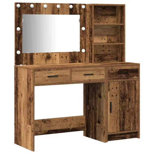 Öltözködőasztal fiókkal 2 pcs Barna 78.5 x 41 x 135 cm Faanyag