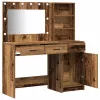 Öltözködőasztal fiókkal 2 pcs Barna 78.5 x 41 x 135 cm Faanyag