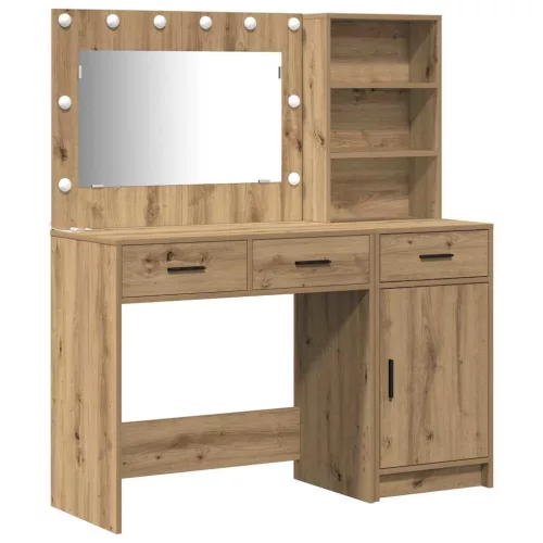 Öltözködőasztal fiókkal 2 pcs Barna 78.5 x 41 x 135 cm Faanyag