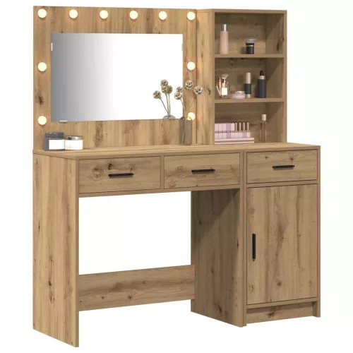 Öltözködőasztal fiókkal 2 pcs Barna 78.5 x 41 x 135 cm Faanyag
