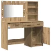 Öltözködőasztal fiókkal 2 pcs Barna 78.5 x 41 x 135 cm Faanyag