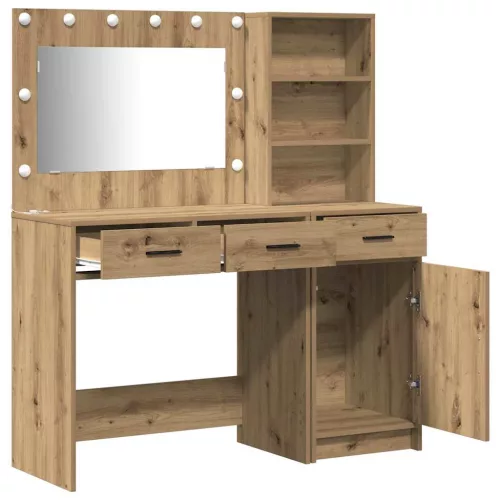 Öltözködőasztal fiókkal 2 pcs Barna 78.5 x 41 x 135 cm Faanyag