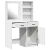 Sminkasztal Készlet 2 pcs Fehér 50 x 41 x 135 cm Faanyag