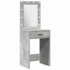 Sminkasztal Készlet 2 pcs Beton Szürke 50 x 41 x 135 cm Faanyag