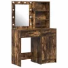 Sminkasztal Készlet 2 pcs Füstölt tölgy 50 x 41 x 135 cm
