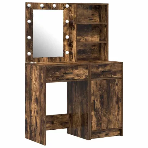 Sminkasztal Készlet 2 pcs Füstölt tölgy 50 x 41 x 135 cm