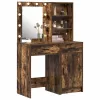 Sminkasztal Készlet 2 pcs Füstölt tölgy 50 x 41 x 135 cm