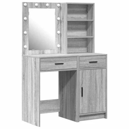 Sminkasztal Készlet 2 pcs Szürke sonoma 50 x 41 x 135 cm